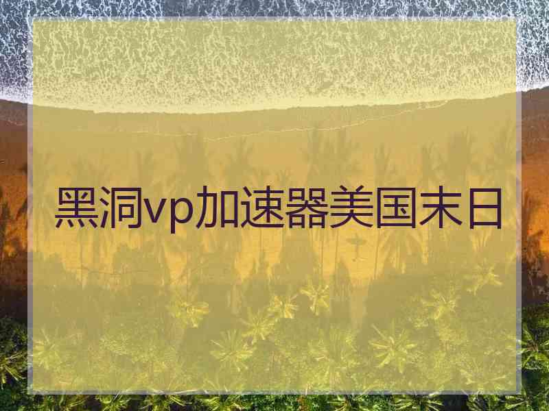 黑洞vp加速器美国末日