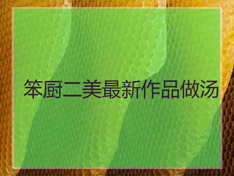 笨厨二美最新作品做汤