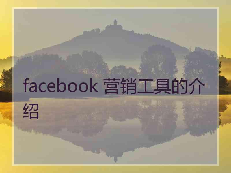 facebook 营销工具的介绍