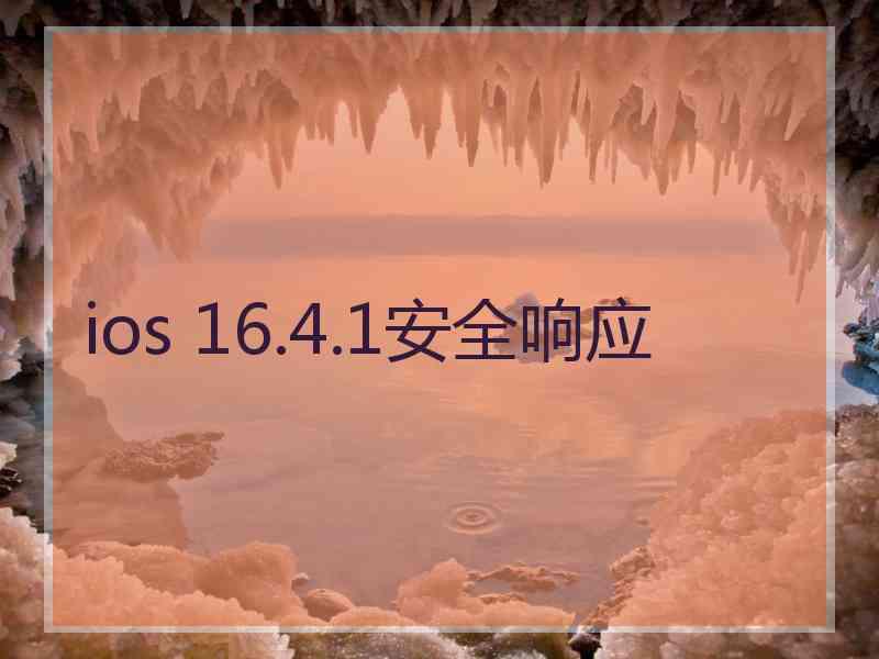 ios 16.4.1安全响应