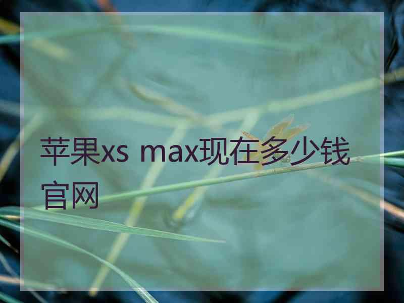 苹果xs max现在多少钱官网