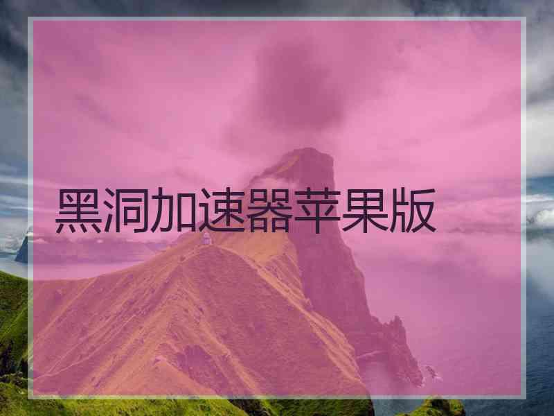 黑洞加速器苹果版