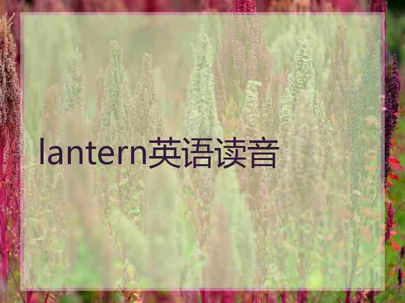 lantern英语读音