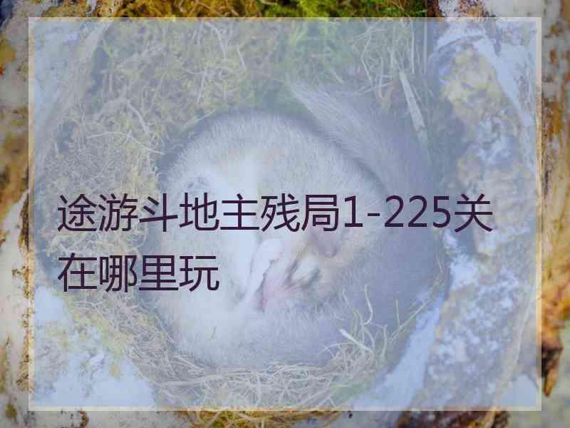 途游斗地主残局1-225关在哪里玩