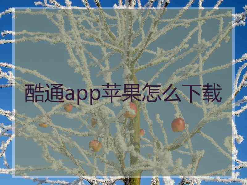 酷通app苹果怎么下载