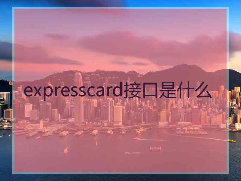 expresscard接口是什么