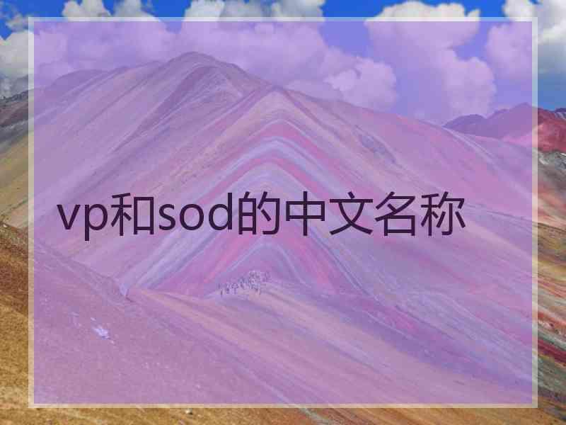 vp和sod的中文名称