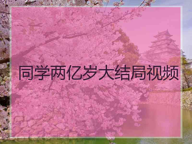 同学两亿岁大结局视频