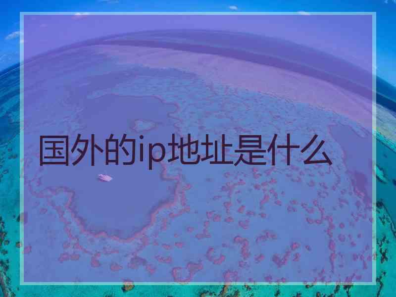 国外的ip地址是什么