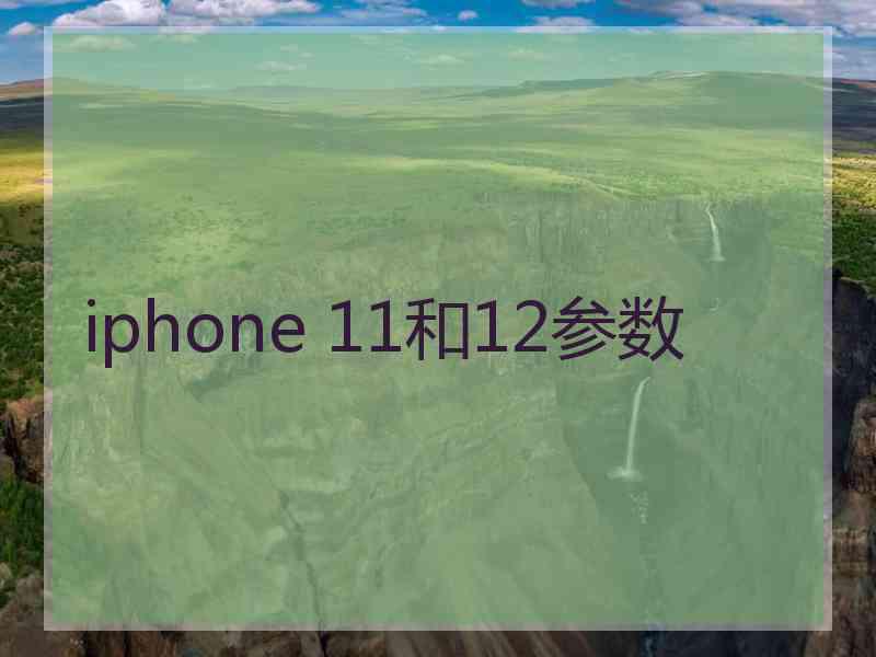 iphone 11和12参数