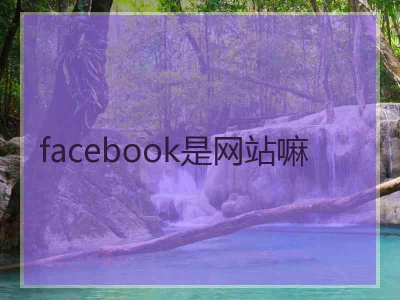 facebook是网站嘛