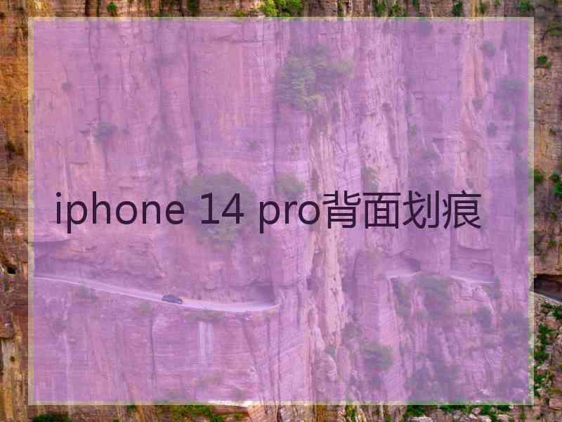 iphone 14 pro背面划痕