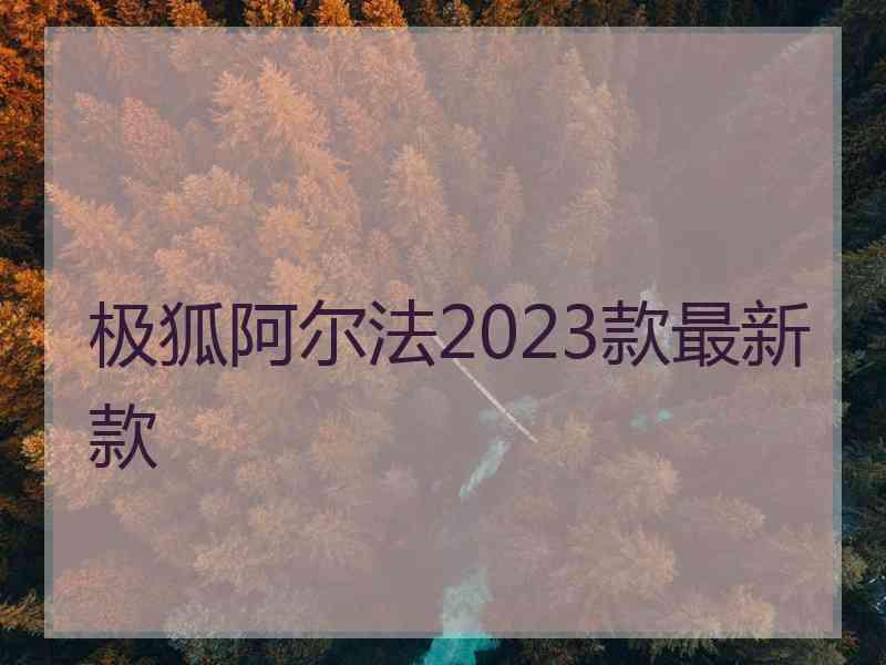 极狐阿尔法2023款最新款