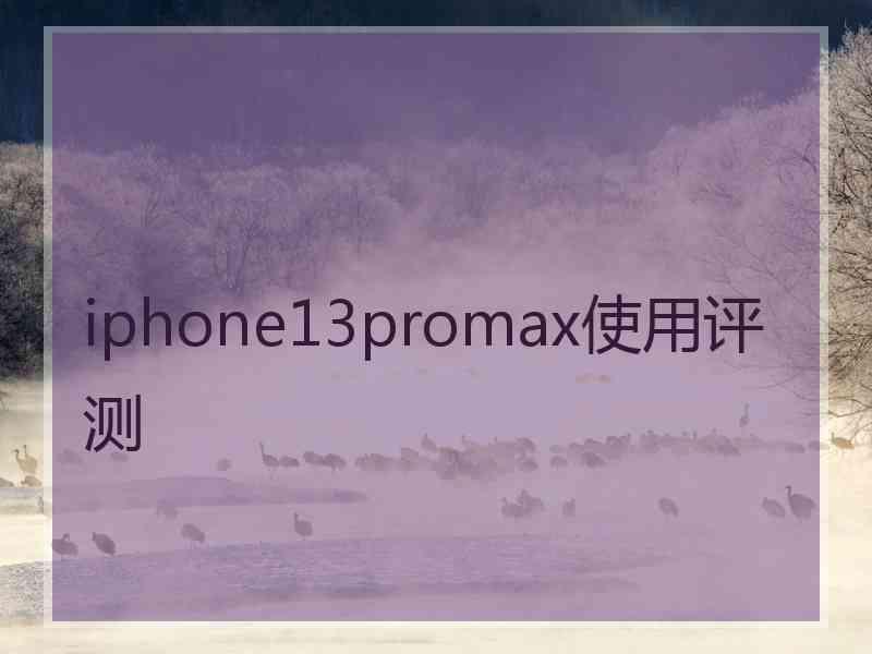 iphone13promax使用评测