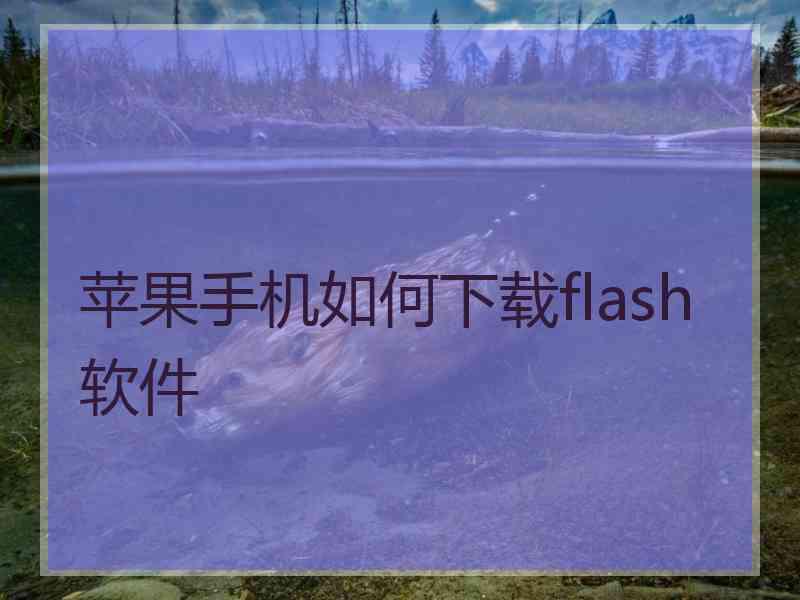 苹果手机如何下载flash软件