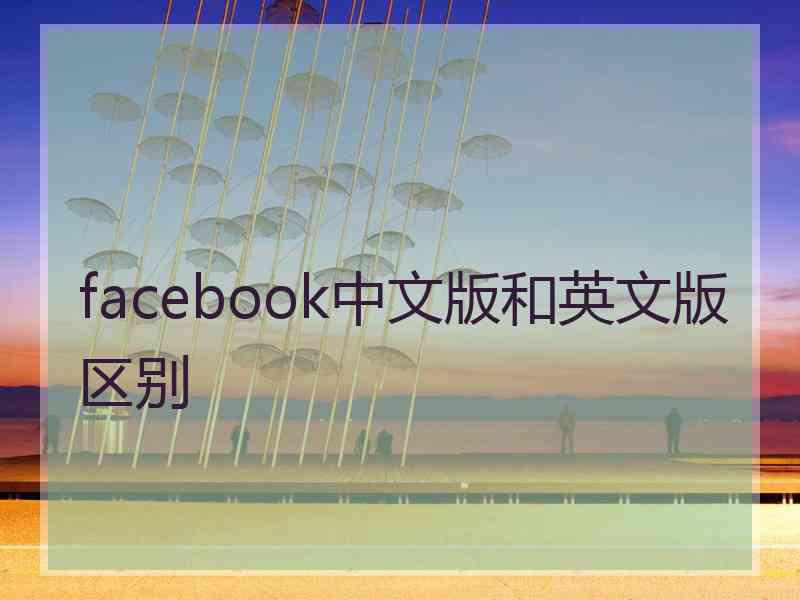 facebook中文版和英文版区别