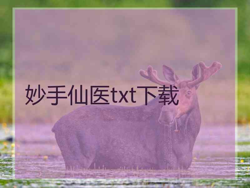 妙手仙医txt下载