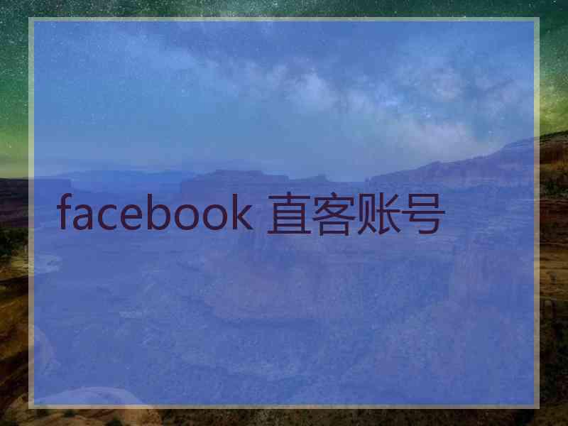 facebook 直客账号