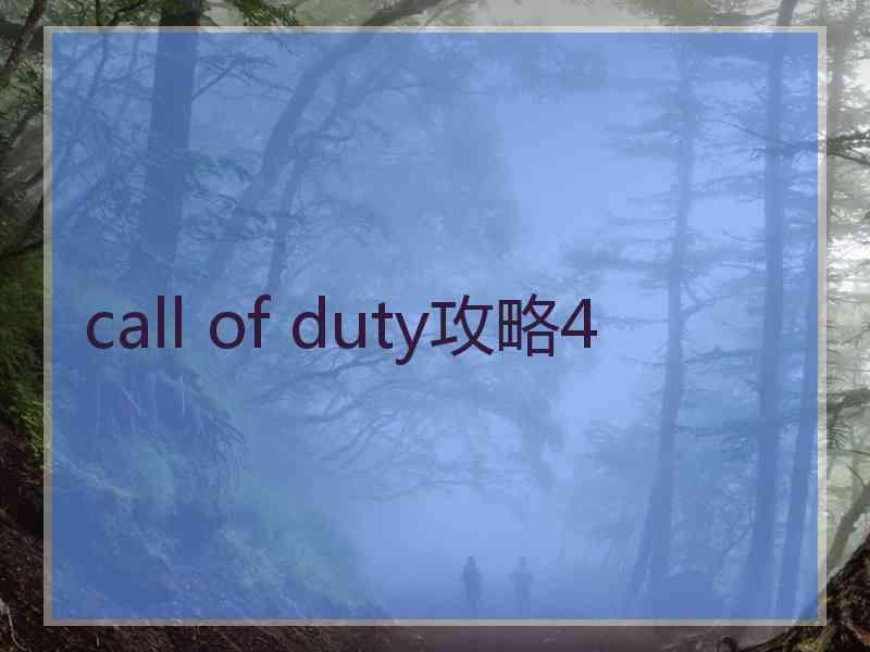 call of duty攻略4