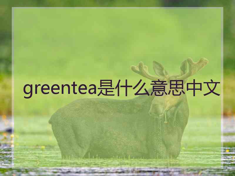 greentea是什么意思中文