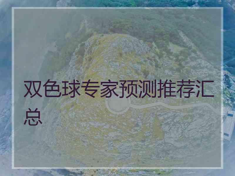 双色球专家预测推荐汇总