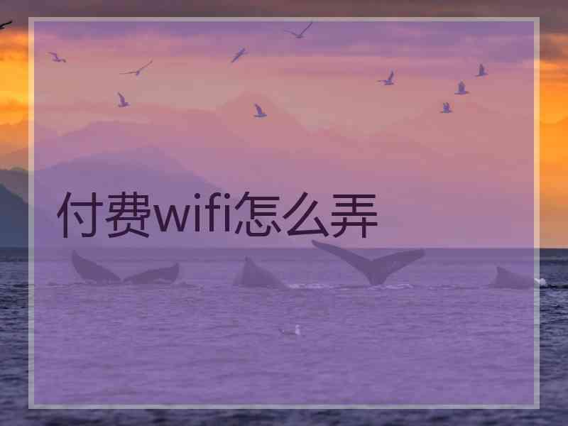 付费wifi怎么弄