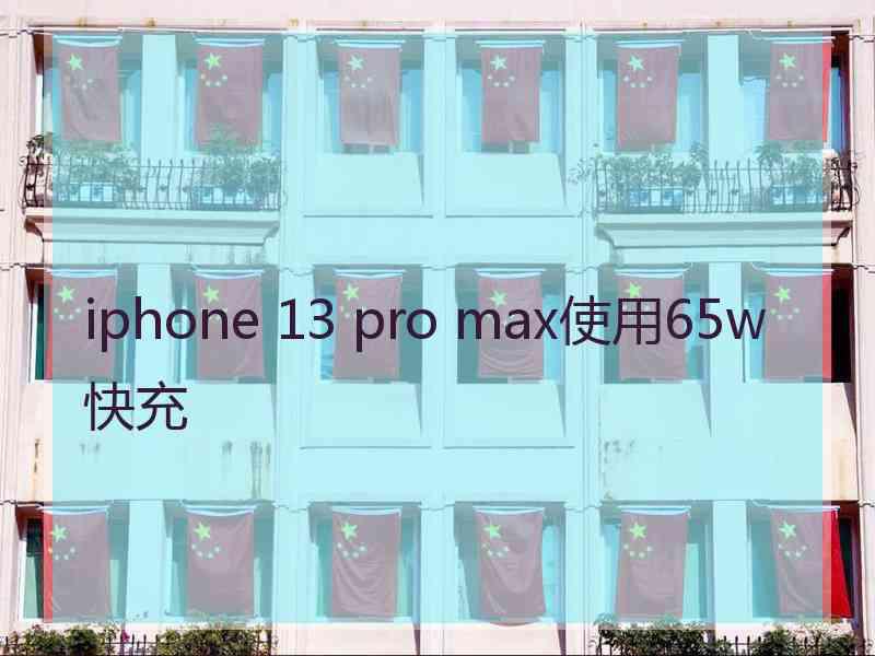 iphone 13 pro max使用65w快充