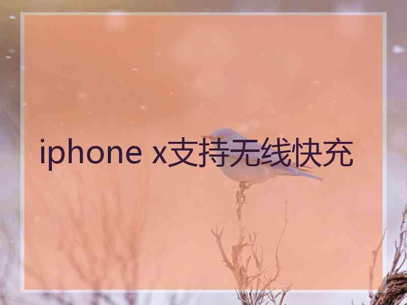 iphone x支持无线快充