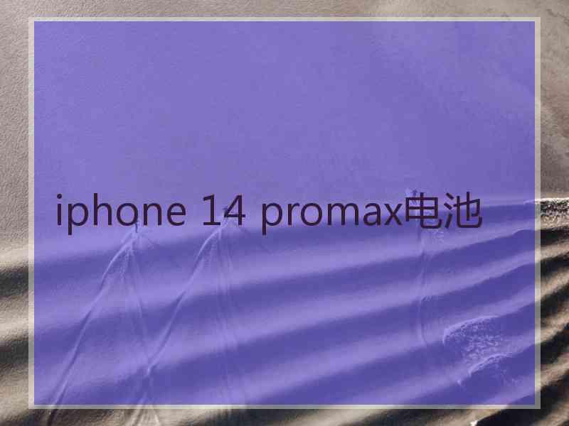 iphone 14 promax电池