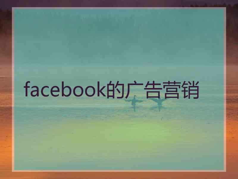 facebook的广告营销