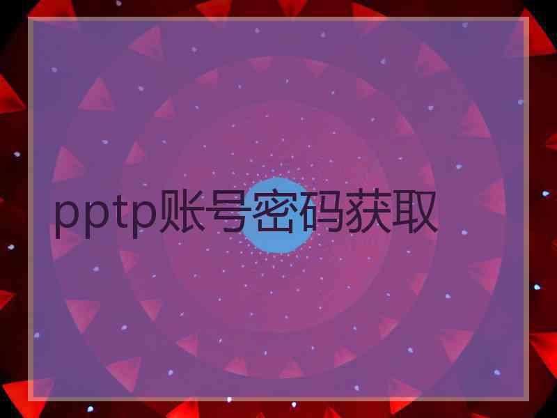 pptp账号密码获取