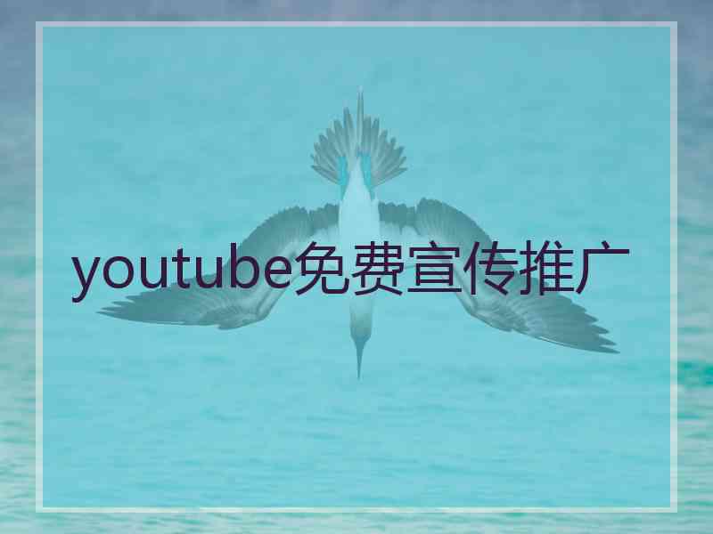 youtube免费宣传推广