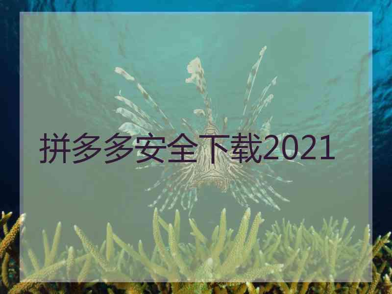 拼多多安全下载2021