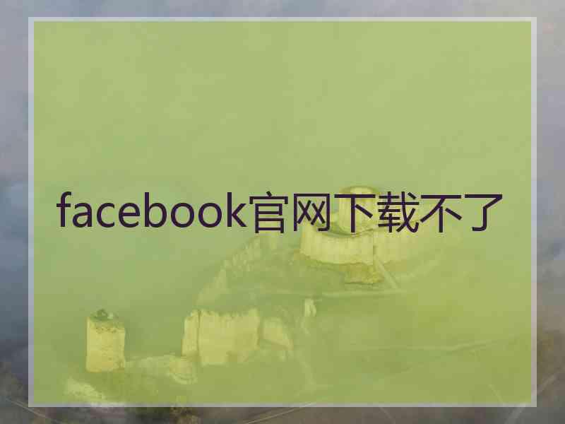 facebook官网下载不了