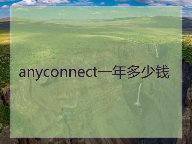 anyconnect一年多少钱