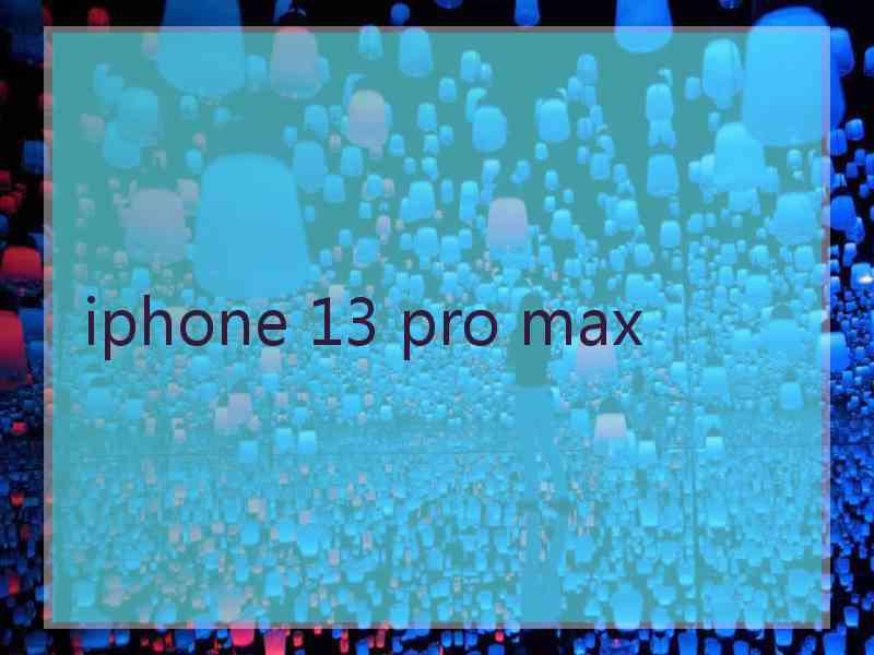 iphone 13 pro max