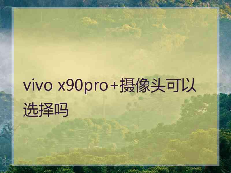 vivo x90pro+摄像头可以选择吗