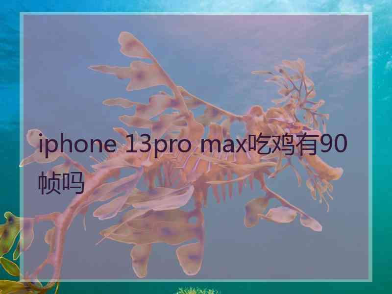 iphone 13pro max吃鸡有90帧吗