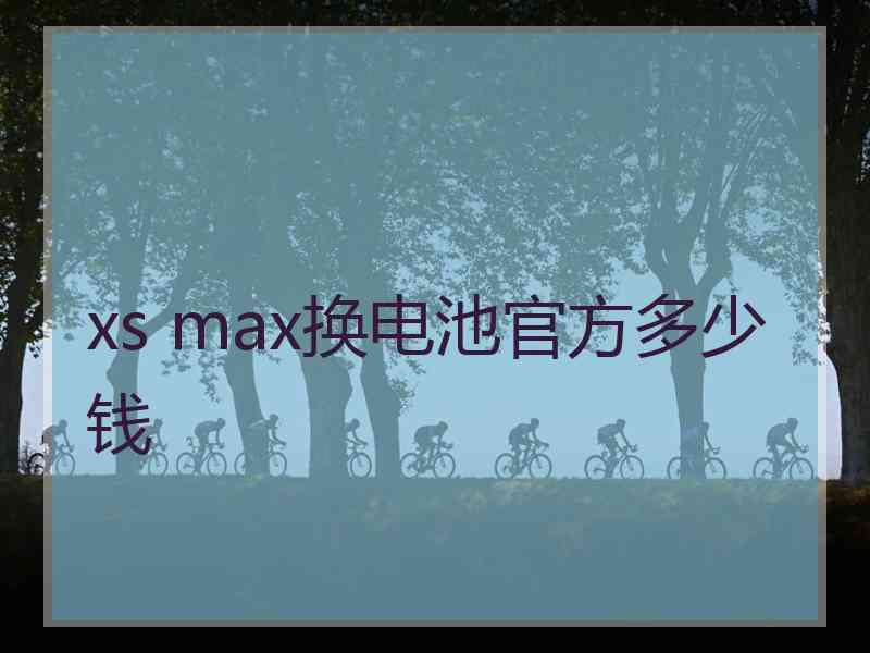 xs max换电池官方多少钱