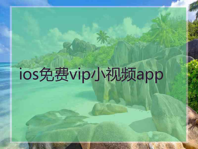 ios免费vip小视频app