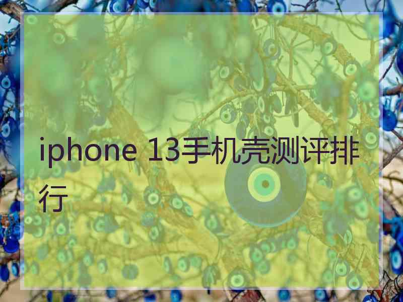 iphone 13手机壳测评排行