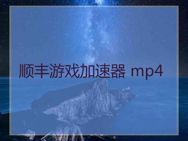 顺丰游戏加速器 mp4