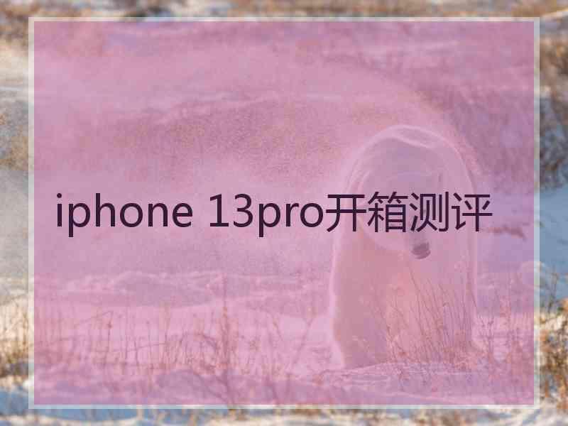 iphone 13pro开箱测评