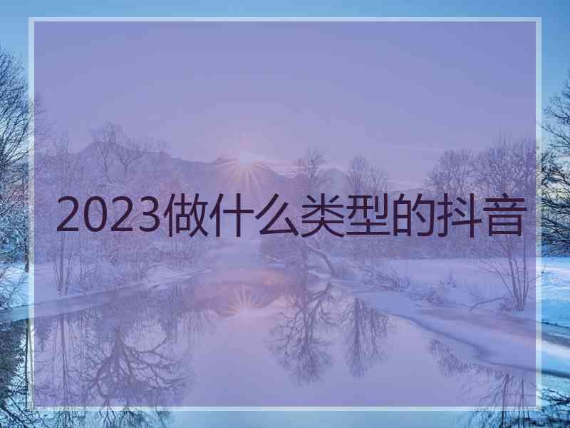 2023做什么类型的抖音