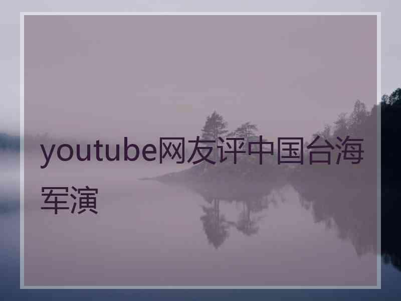 youtube网友评中国台海军演