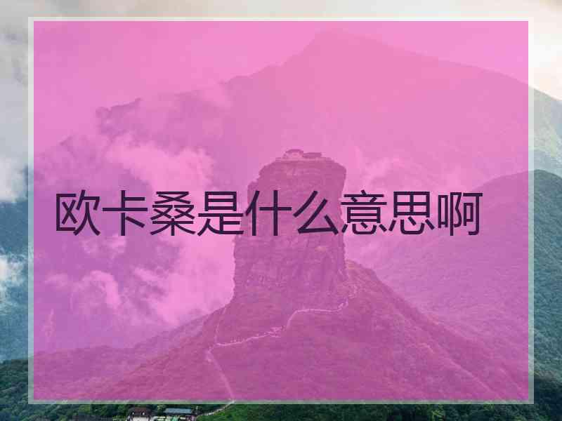 欧卡桑是什么意思啊