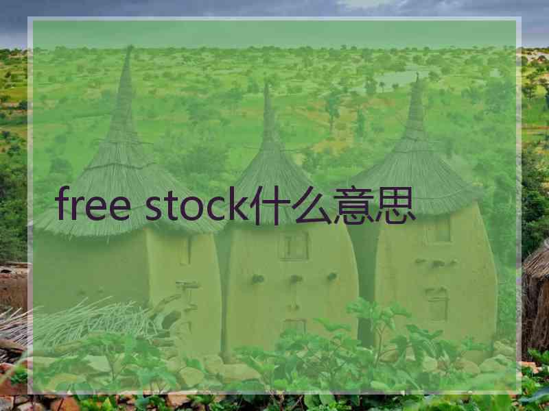 free stock什么意思