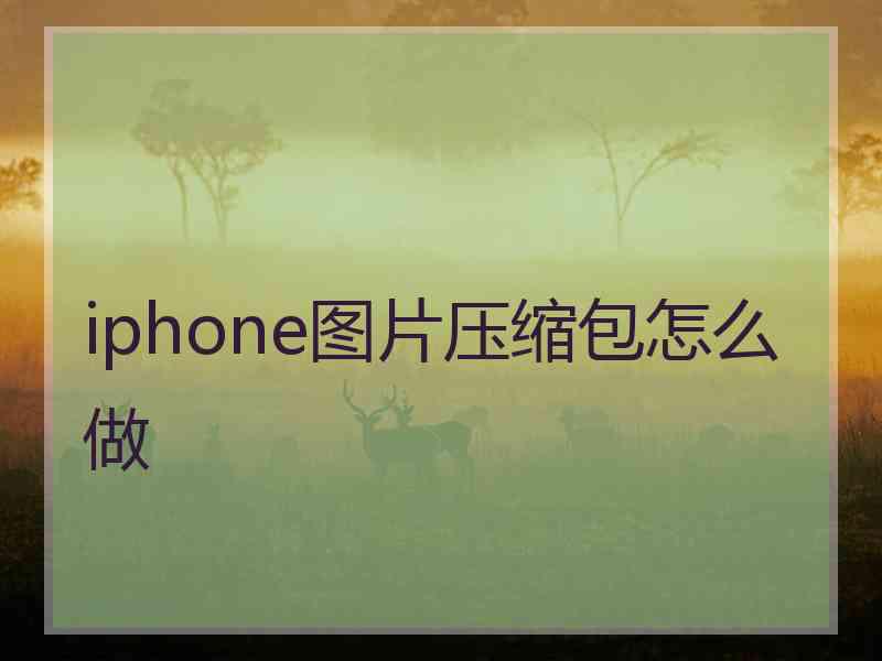 iphone图片压缩包怎么做