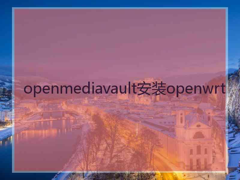 openmediavault安装openwrt