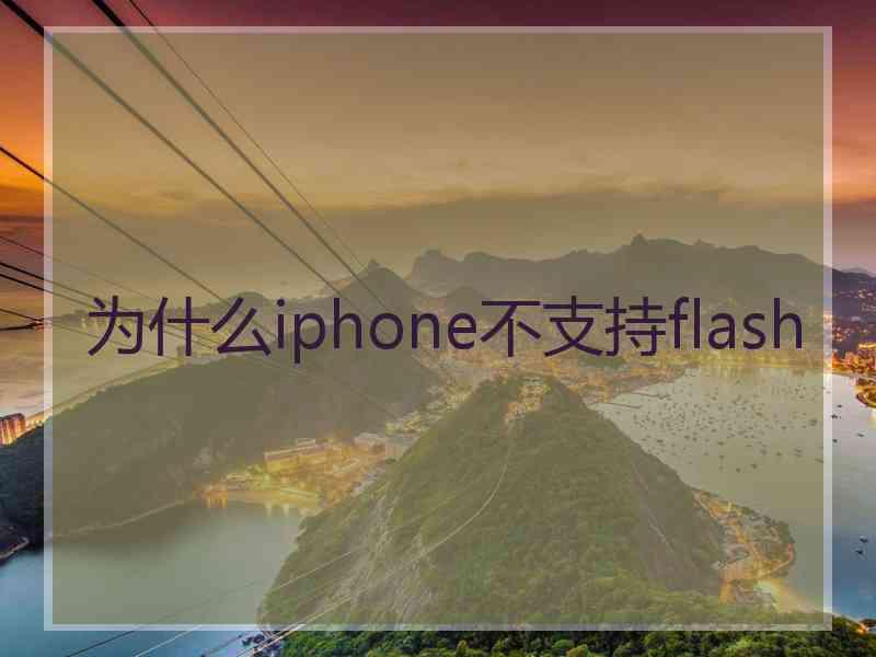 为什么iphone不支持flash